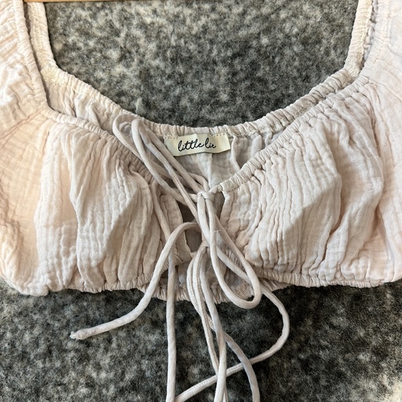 Little Lie Tie Up Top - Picture 2 of 7